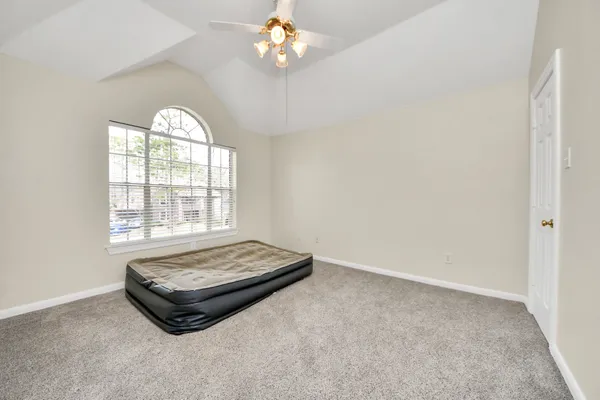 an empty room with a window