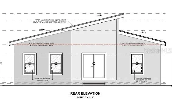 a view of a terrace with sky view