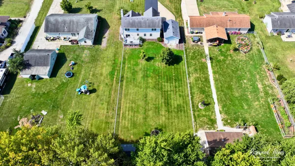 an aerial view of multiple house