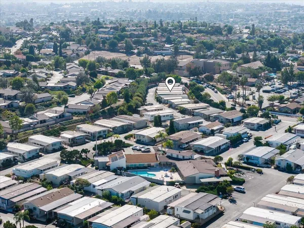 an aerial view of a city