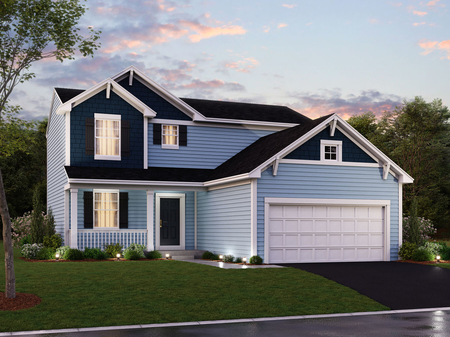 1351 Comstock Road South Elgin, IL 60177 - Photo 1 of 1 a front view of a house with a yard and garage