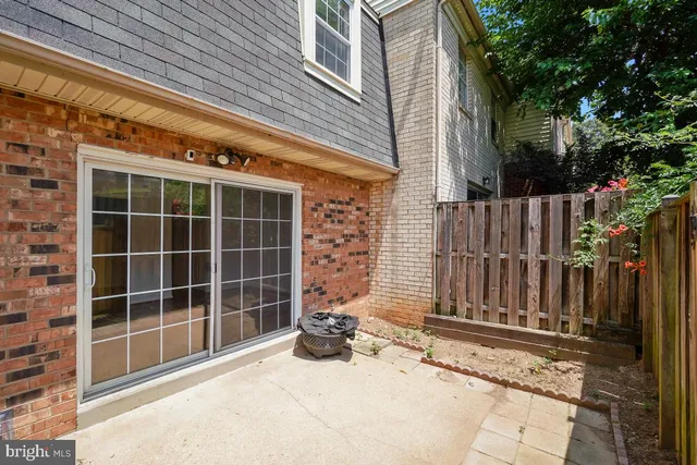 a view of a backyard with a large tree