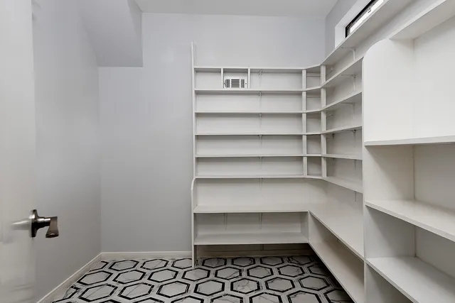 a view of a room with shelf