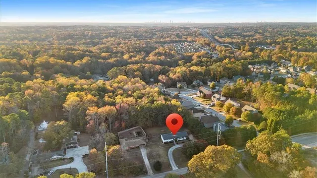 an aerial view of a city