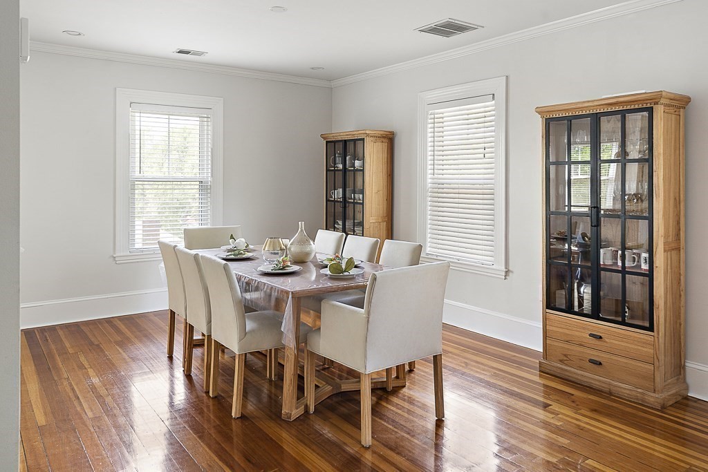 1281 Walnut Street, Unit 2 Newton, MA 02461 - Photo 5 of 30 a view of a dining room with furniture and wooden floor