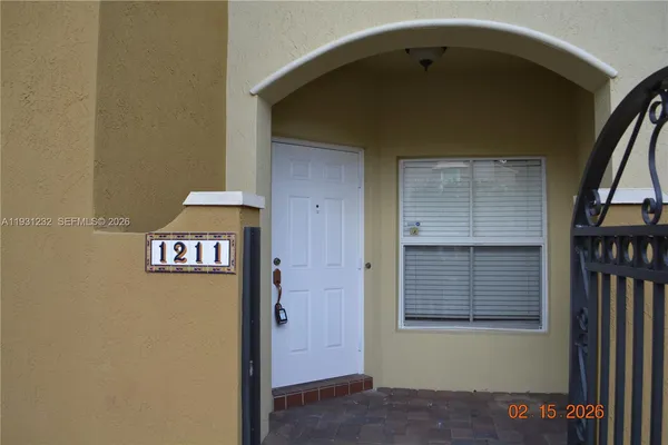 a view of front door of house