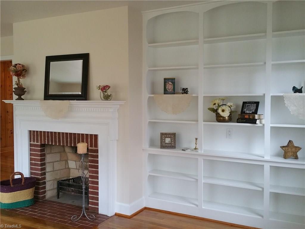 Nice built-ins add to the charm of the home