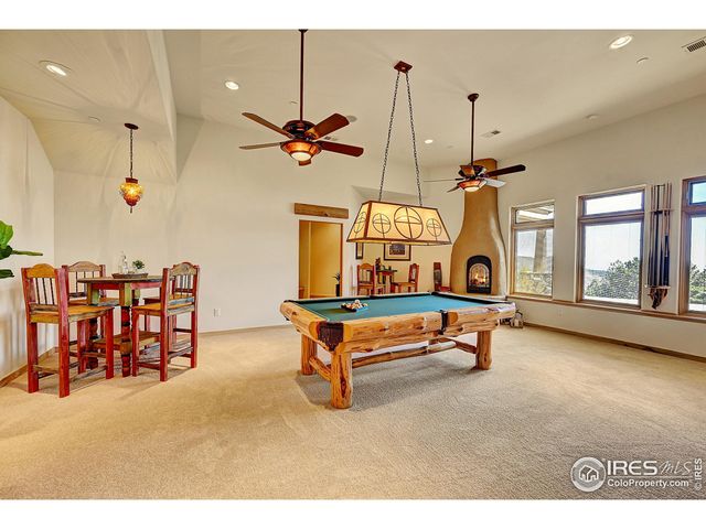 a bedroom with a bed and a cabinets