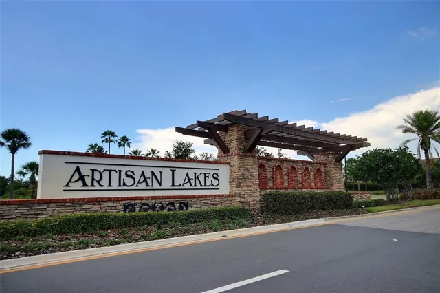 a view of a swimming pool with a sitting space