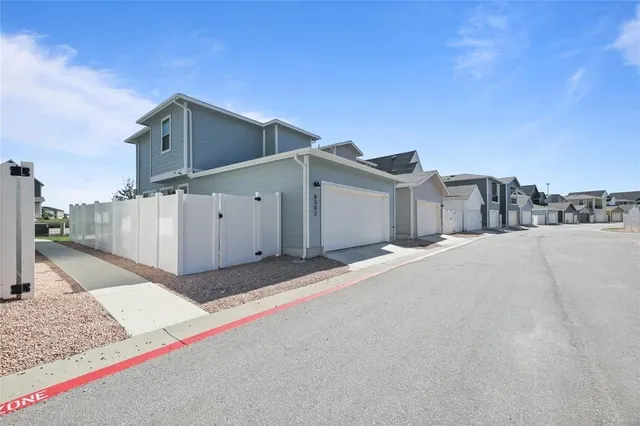 a street view with a house