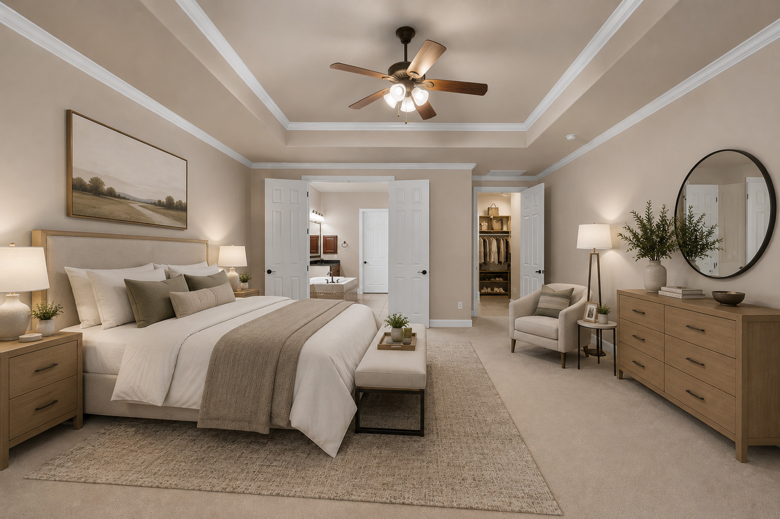 3903 Remington Road Cedar Park, TX 78613 - Photo 11 of 29 Discover comfort and elegance in this naturally illuminated bedroom featuring tray ceilings and plush carpeting.