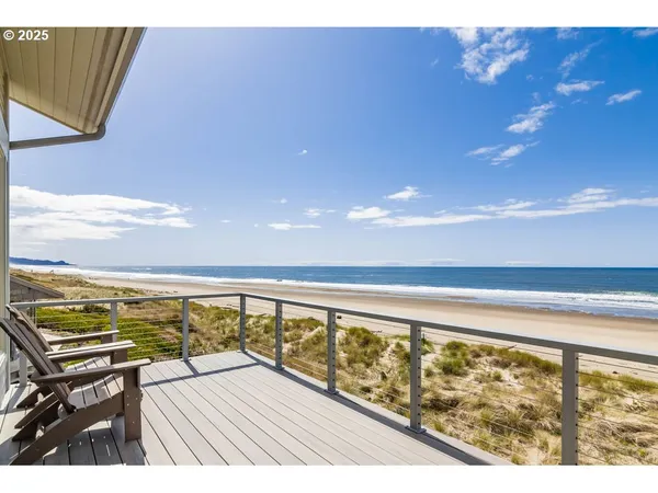 a view of ocean from a balcony