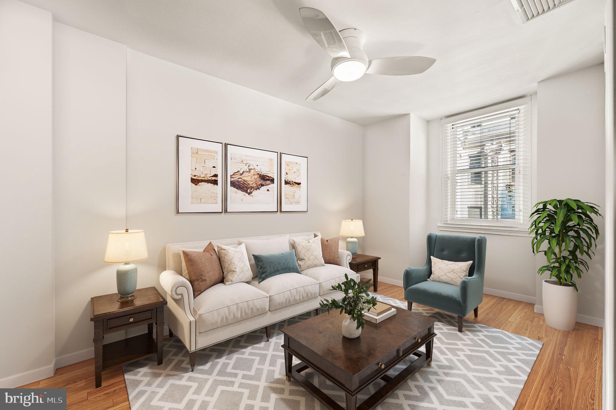 1901 Walnut Street, Unit 15D Philadelphia, PA 19103 - Photo 26 of 45 Virtually Staged Sitting Room in Primary suite