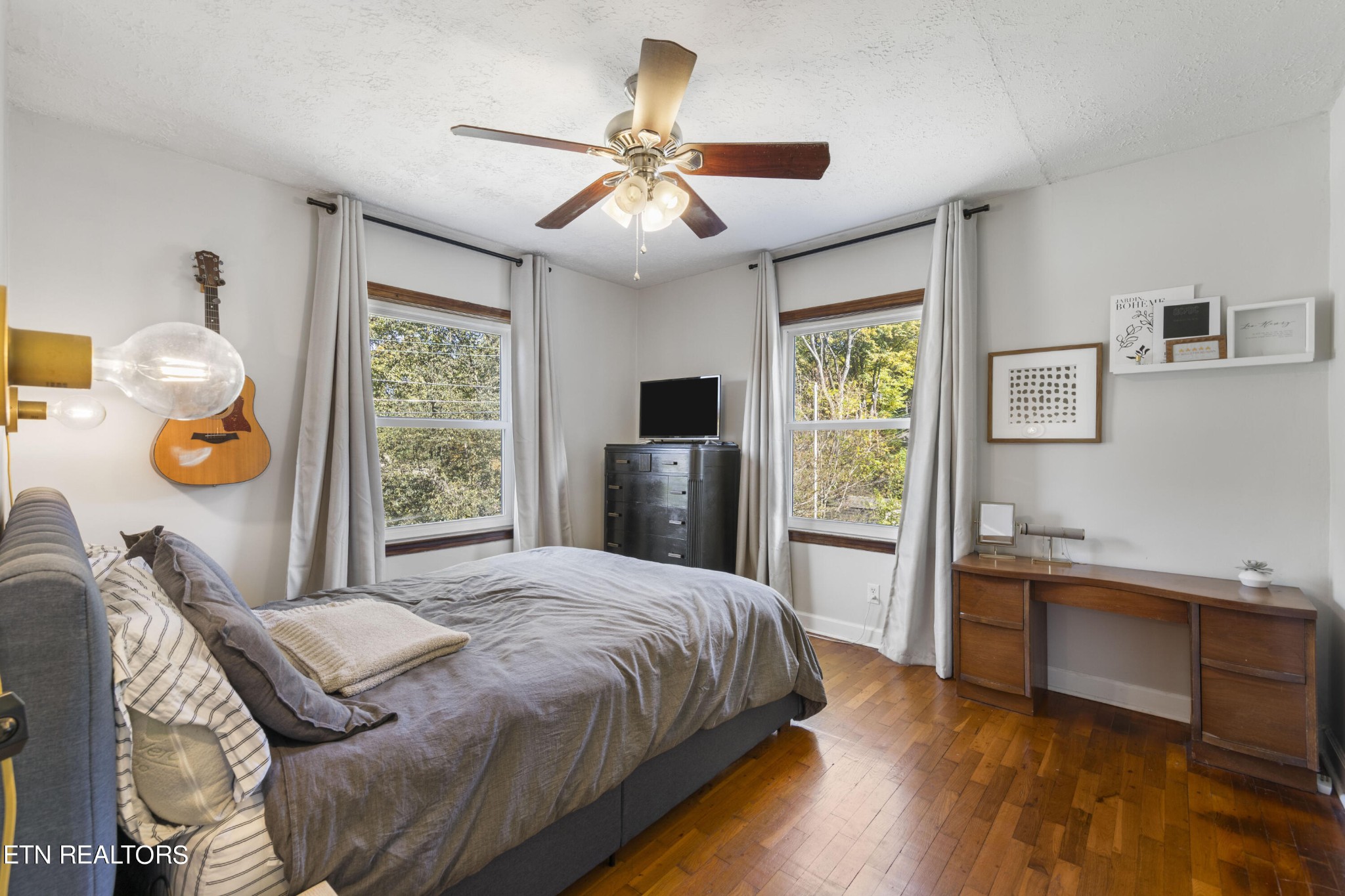 405 Mark Road Knoxville, TN 37920 - Photo 14 of 24 a bedroom with a bed and a large window