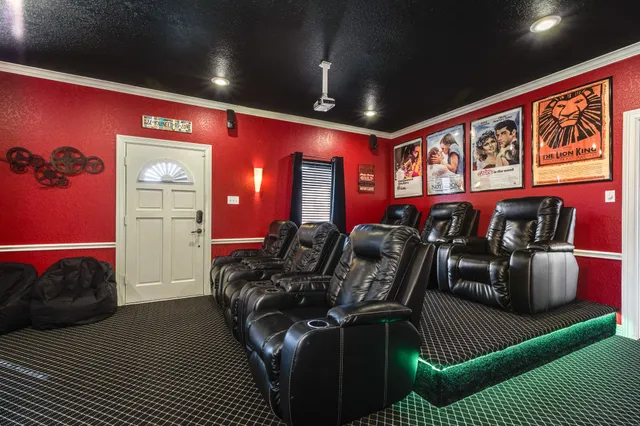 a room with furniture