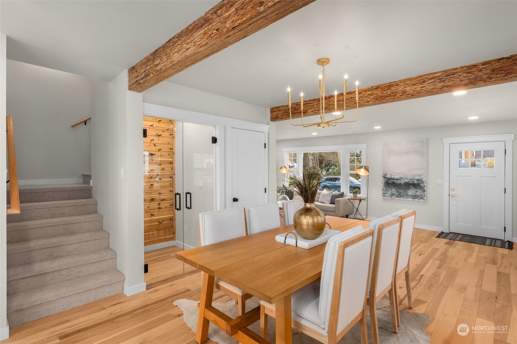 3054 37th Avenue Southwest Seattle, WA 98126 - Photo 8 of 38 a dining room with furniture and wooden floor