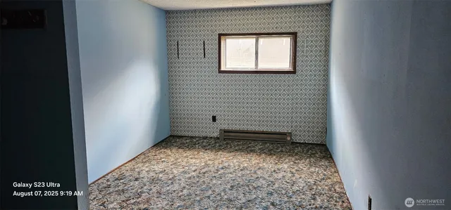 a view of a door and chair