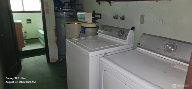 a view of a swimming pool with a yard