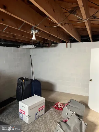 a utility room with a couch