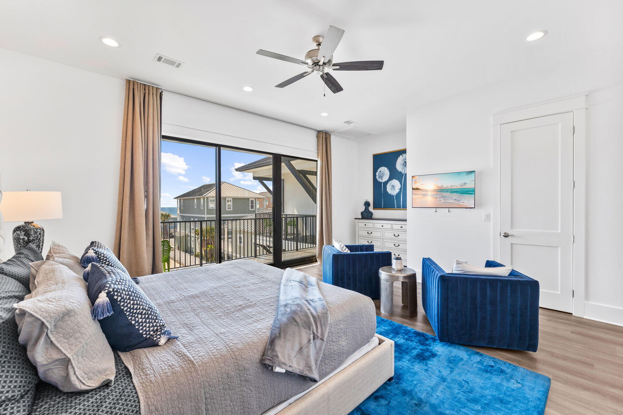 211 Snowdrift Road Miramar Beach, FL 32550 - Photo 14 of 46 a bed room with a bed and a large window