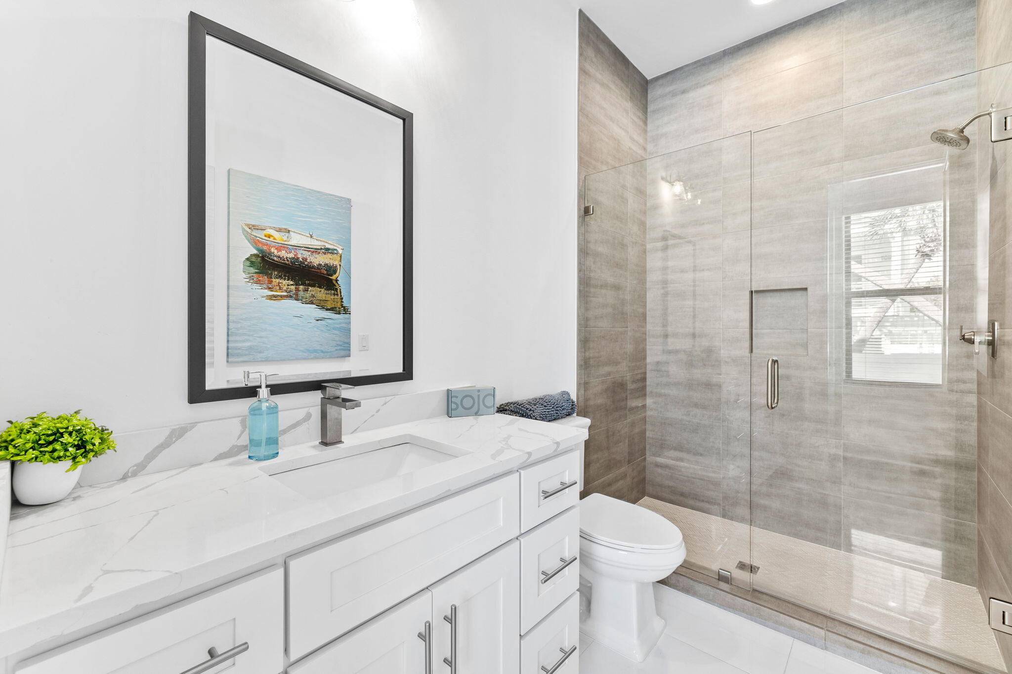 211 Snowdrift Road Miramar Beach, FL 32550 - Photo 39 of 46 a bathroom with a toilet sink vanity granite and shower