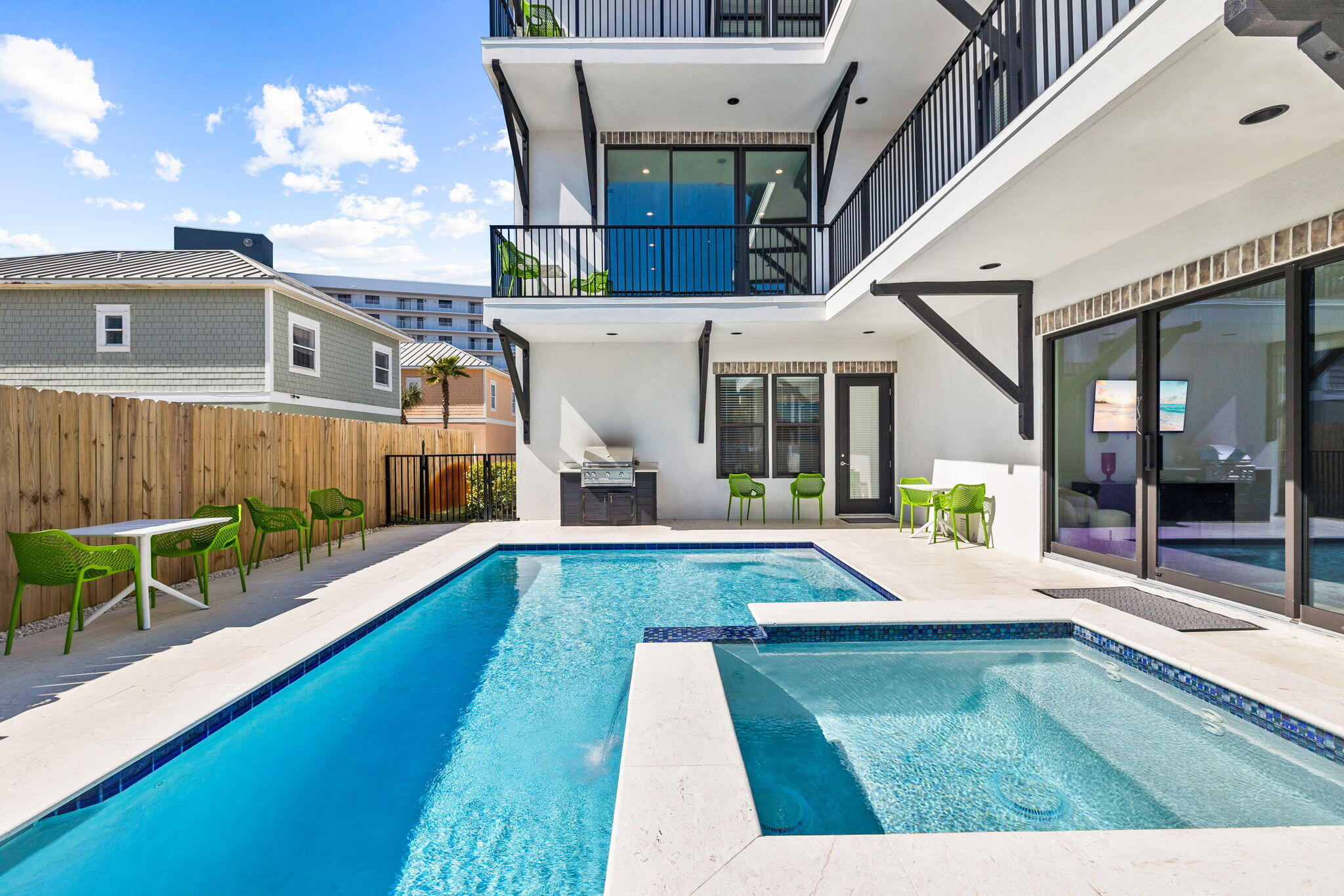 211 Snowdrift Road Miramar Beach, FL 32550 - Photo 41 of 46 a view of house with swimming pool outdoor seating