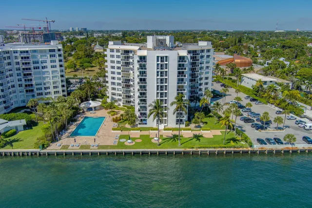 a view of a city with tall buildings