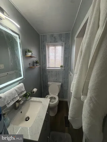 a bathroom with a sink and toilet