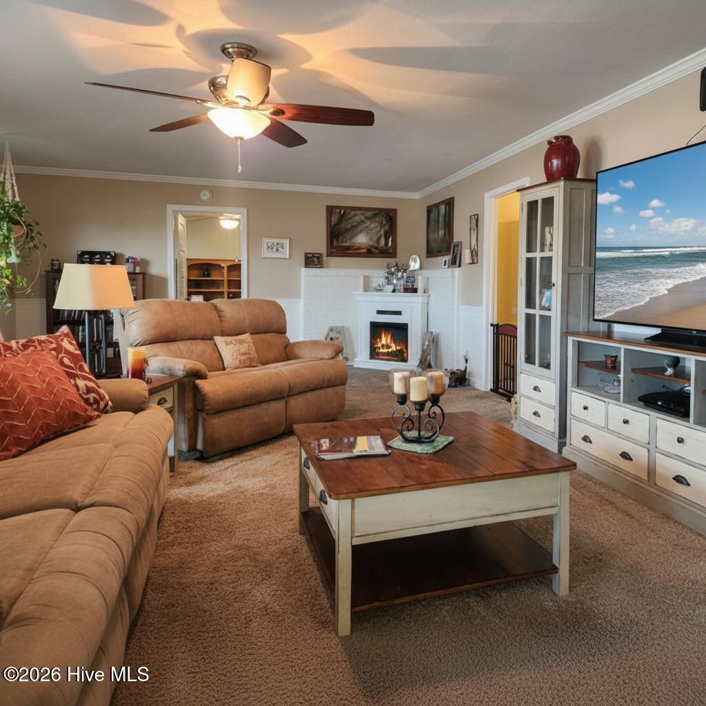 222 Orange Street Kinston, NC 28504 - Photo 4 of 28 Living Room Fireplace