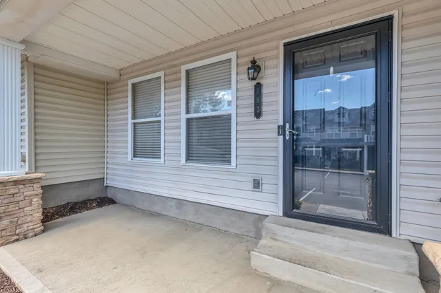 a view of a entryway door of the house
