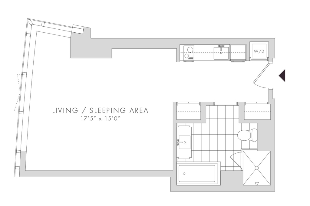 40 Trinity Place, Unit 1612 Boston, MA 02116 - Photo 38 of 38 a picture of a floor plan