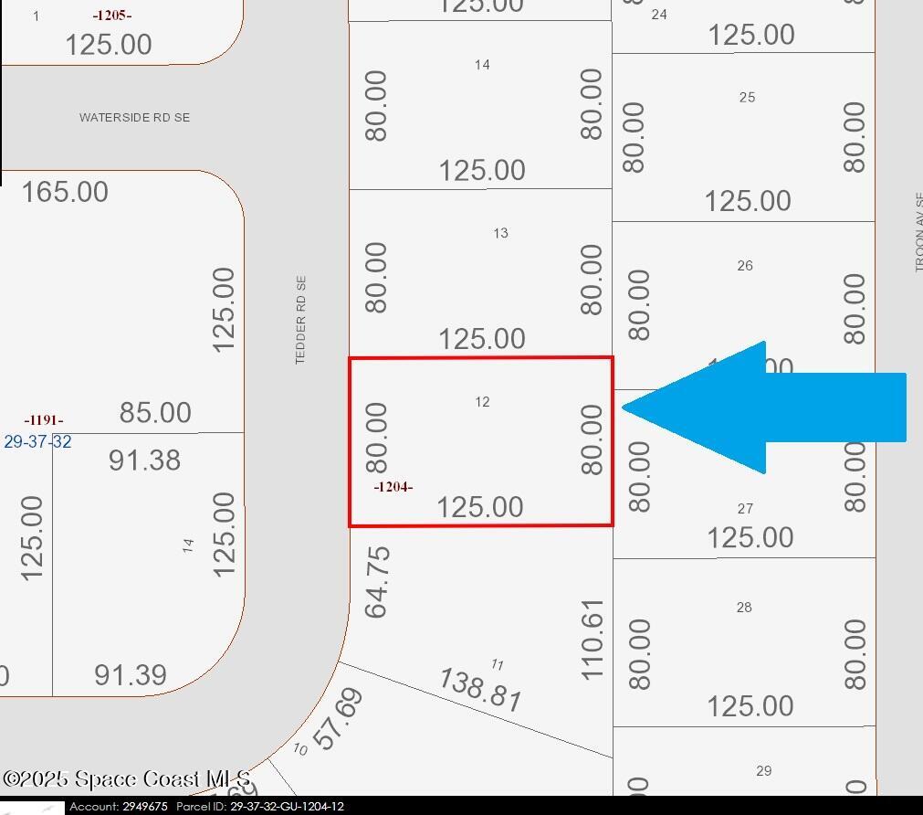 856 Tedder Road Southeast Palm Bay, FL 32909 - Photo 3 of 4 plat