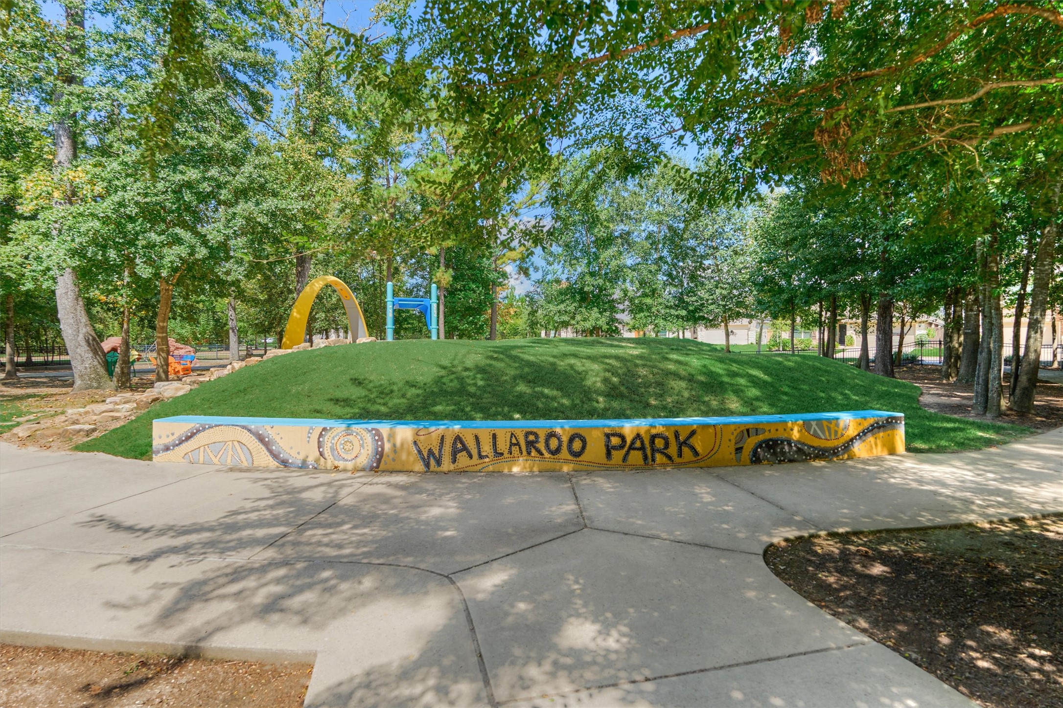 335 Samuels Link Lane Montgomery, TX 77316 - Photo 41 of 45 a view of a park with large trees and a pathway
