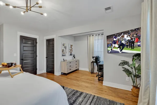 a view of a garage with equipment