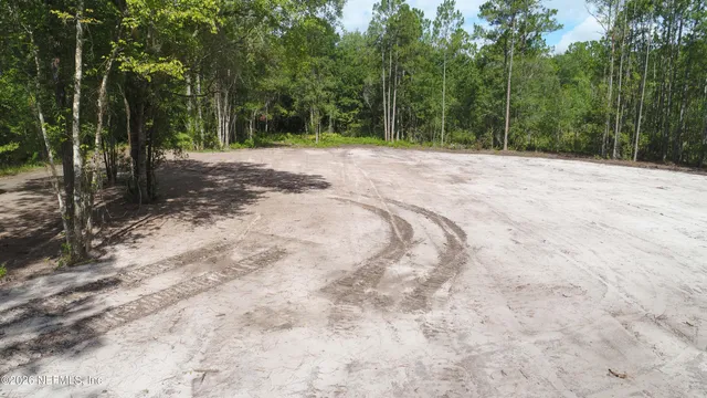 a view of road with trees