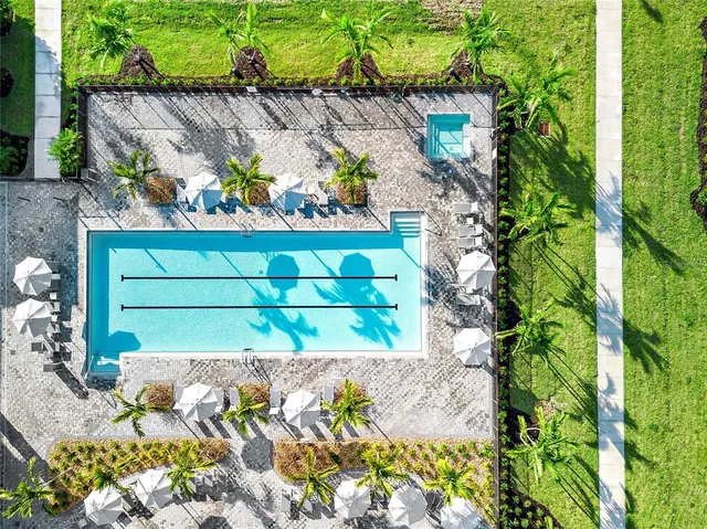 a view of a house with a swimming pool