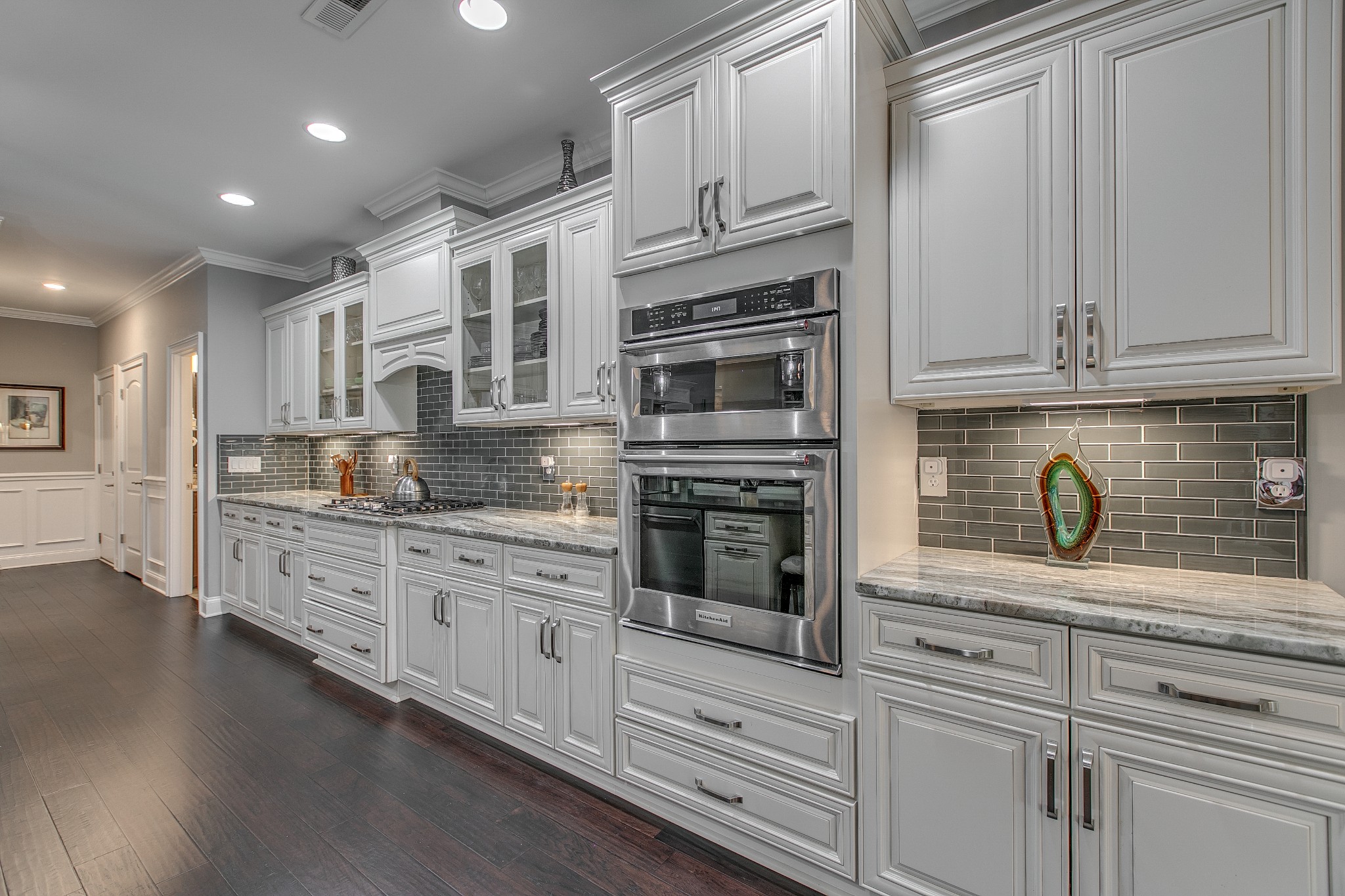 7745 Santos Drive Murfreesboro, TN 37129 - Photo 16 of 58 a kitchen with stainless steel appliances granite countertop a stove a sink and a refrigerator