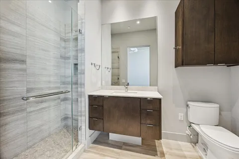 a bathroom with a sink and mirror