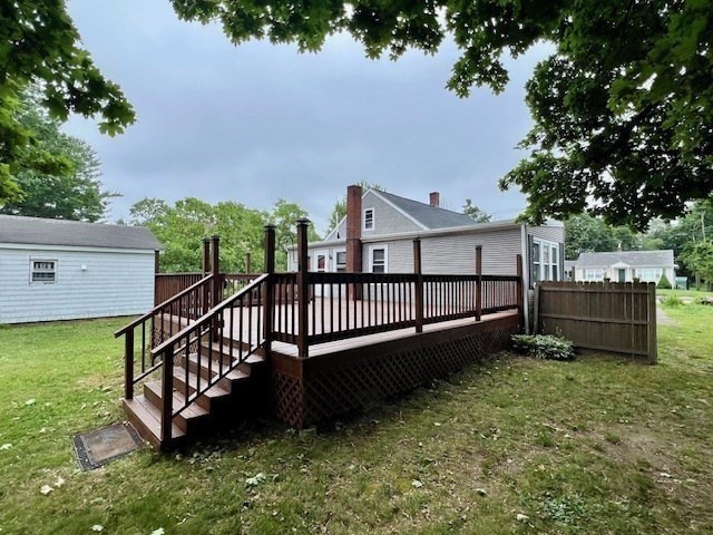 61 Center Street Bridgewater, MA 02324 - Photo 5 of 33 a view of a deck with a yard and a swing