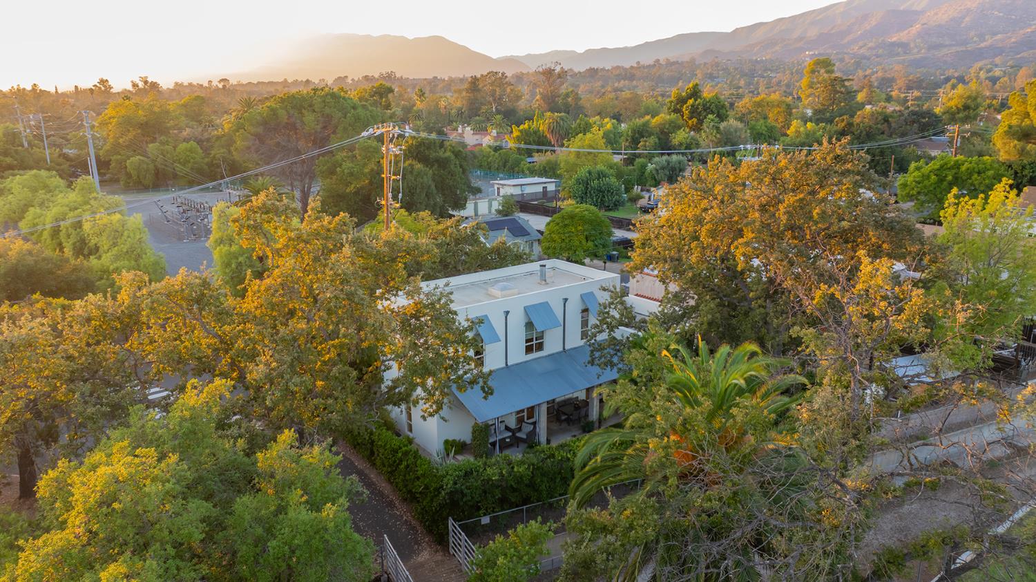 312 Fox Street Ojai, CA 93023 - Photo 2 of 43 a view of a house with a mountain