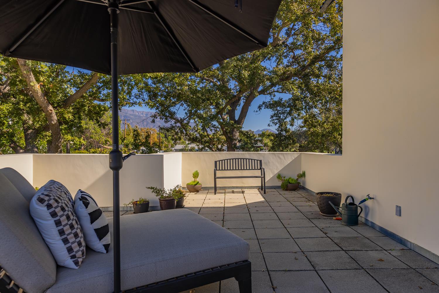 312 Fox Street Ojai, CA 93023 - Photo 28 of 43 a terrace of a house with outdoor seating