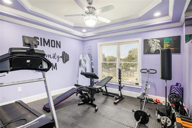 an aerial view of a house with garden space and street view