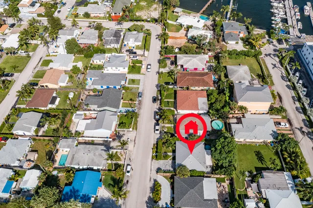 an aerial view of multiple house