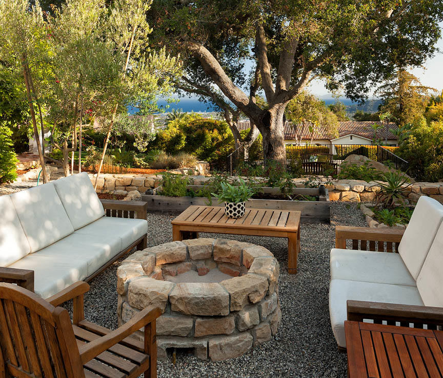 1704 Paterna Road Santa Barbara, CA 93103 - Photo 10 of 14 Outdoor patio w/ gas fire pit & ocean vw