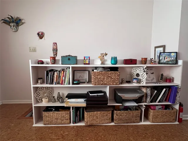a bathroom with a tub