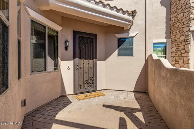 a view of front door of house