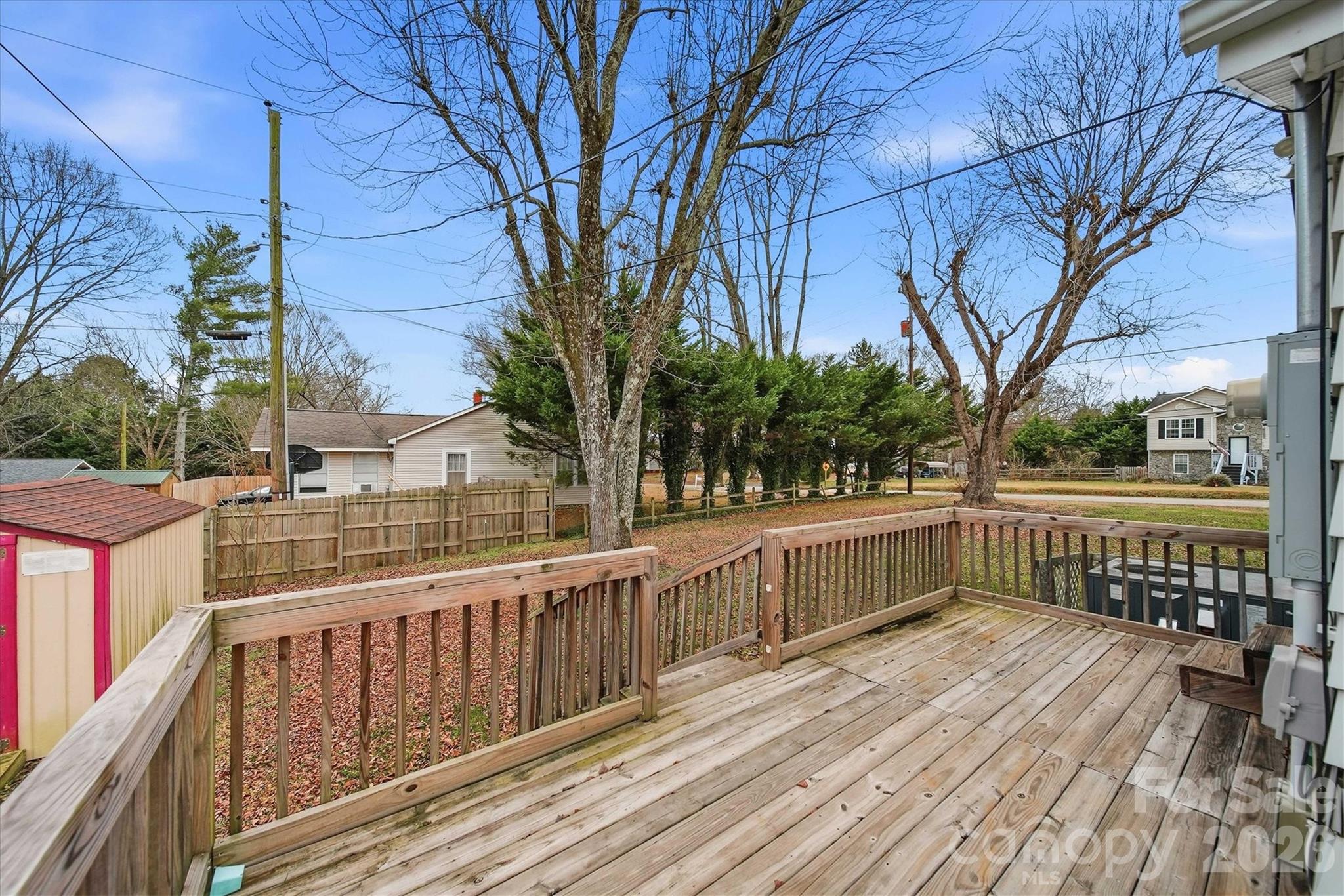 316 23rd Street Northwest Hickory, NC 28601 - Photo 13 of 15 a view of balcony with wooden floor and fence
