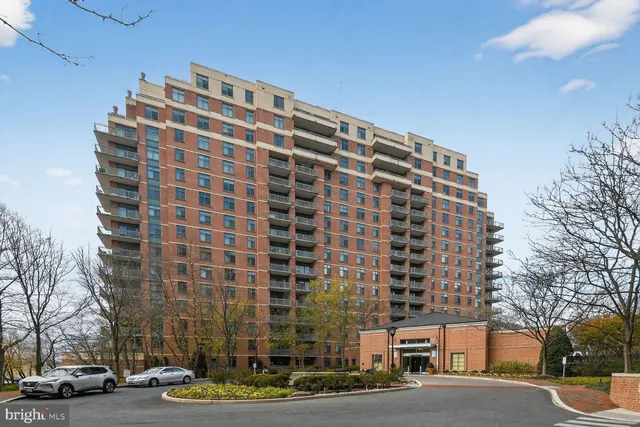 a front view of a building with street view