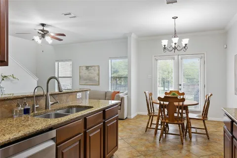 a view of a bench in a room