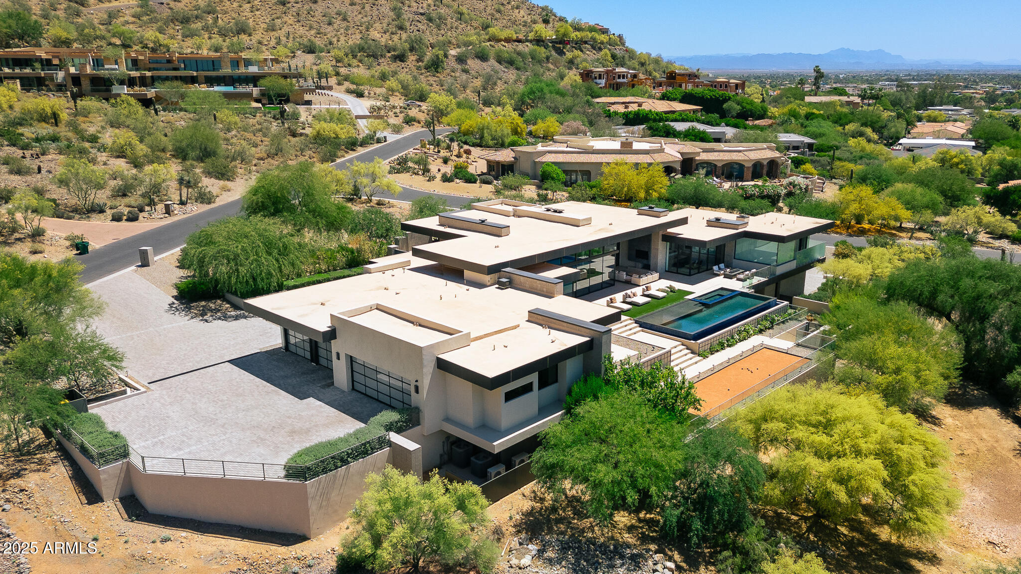 6149 East Indian Bend Road Paradise Valley, AZ 85253 - Photo 73 of 77 42-backyard aerial view east facing